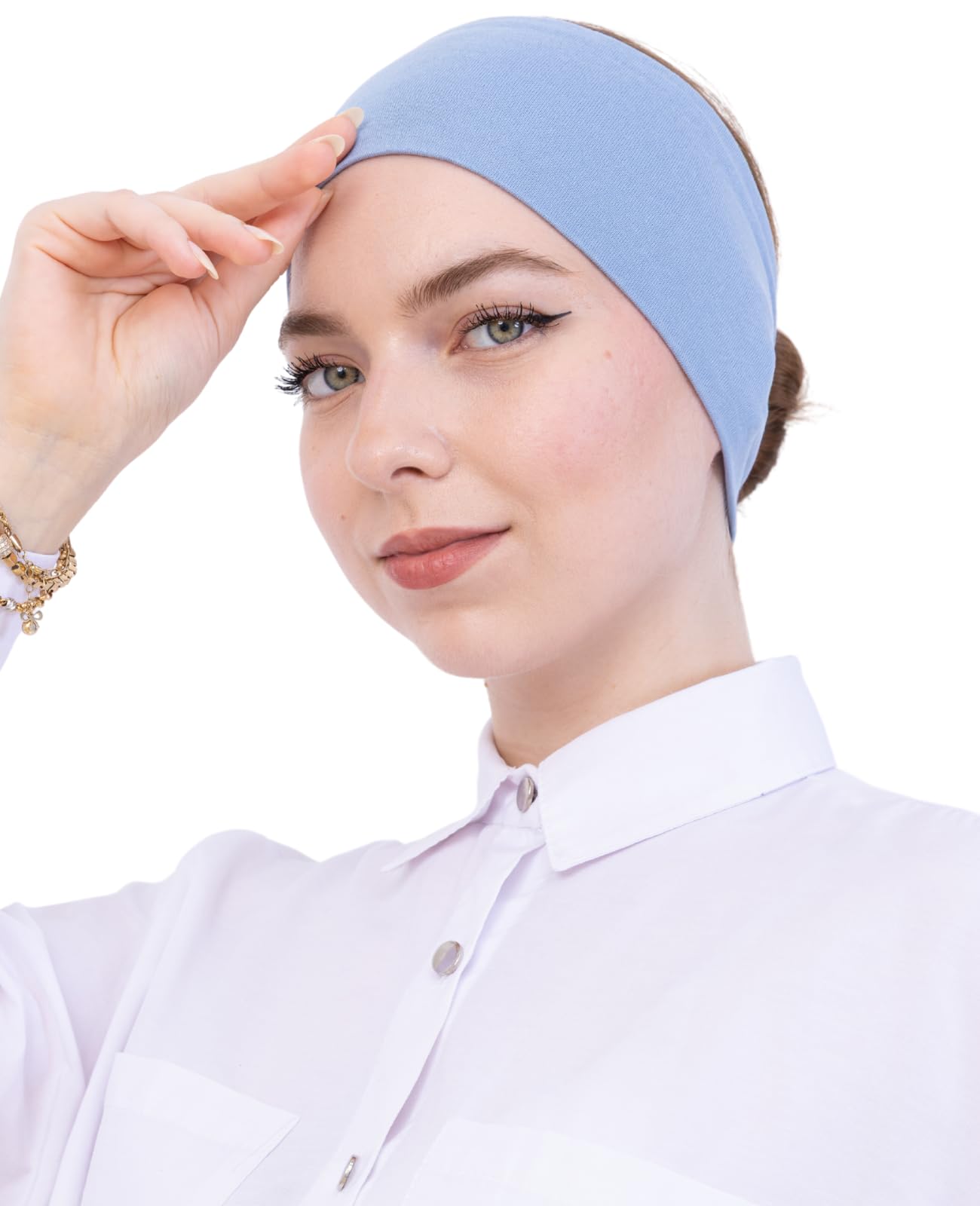Prien Women Cotton Hijab Cap, Stretchy Head Cover, Pre-Sewn Inner Muslim Scarf Undercap, Non Slip Headband for Daily Wear
