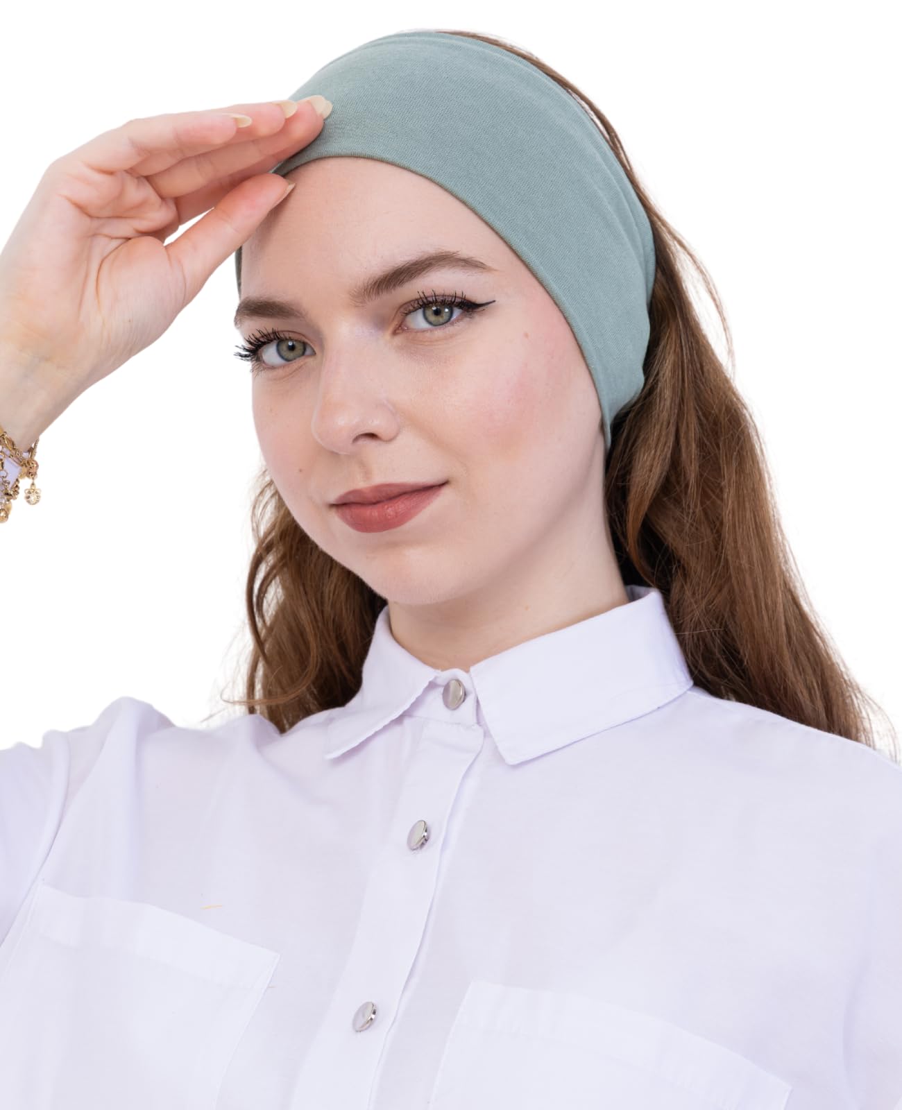 Prien Women Cotton Hijab Cap, Stretchy Head Cover, Pre-Sewn Inner Muslim Scarf Undercap, Non Slip Headband for Daily Wear