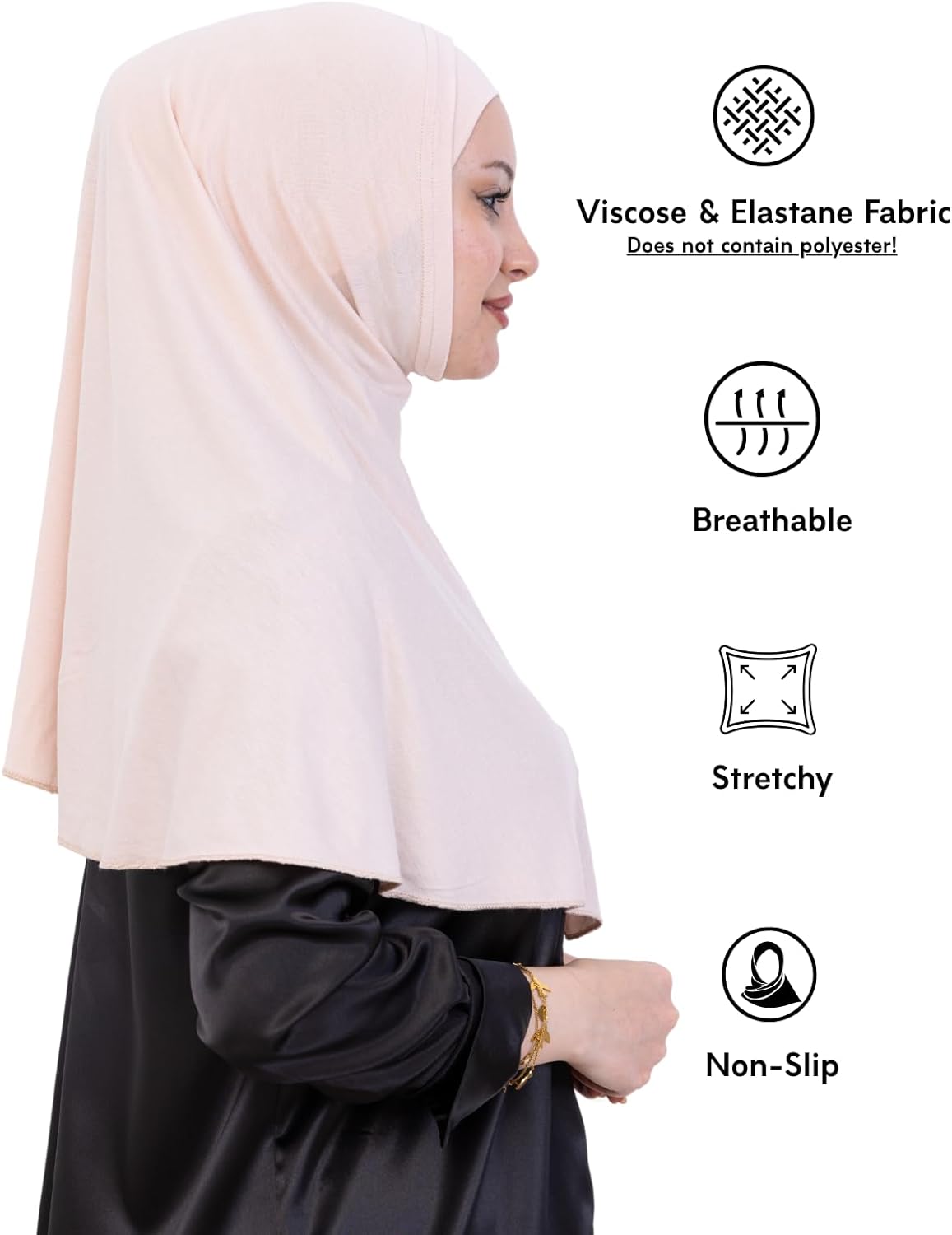 Prien Instant Hijab For Women, Muslim Long Scarf, Undercap Turban Set, Turkish Islamic Clothing, Prayer Clothes For Abaya