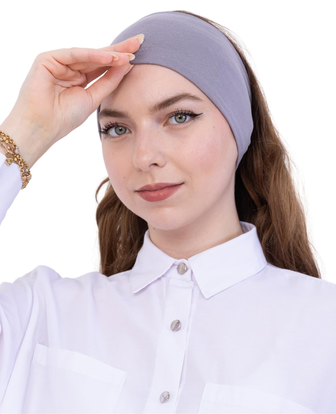 Prien Women Cotton Hijab Cap, Stretchy Head Cover, Pre-Sewn Inner Muslim Scarf Undercap, Non Slip Headband for Daily Wear