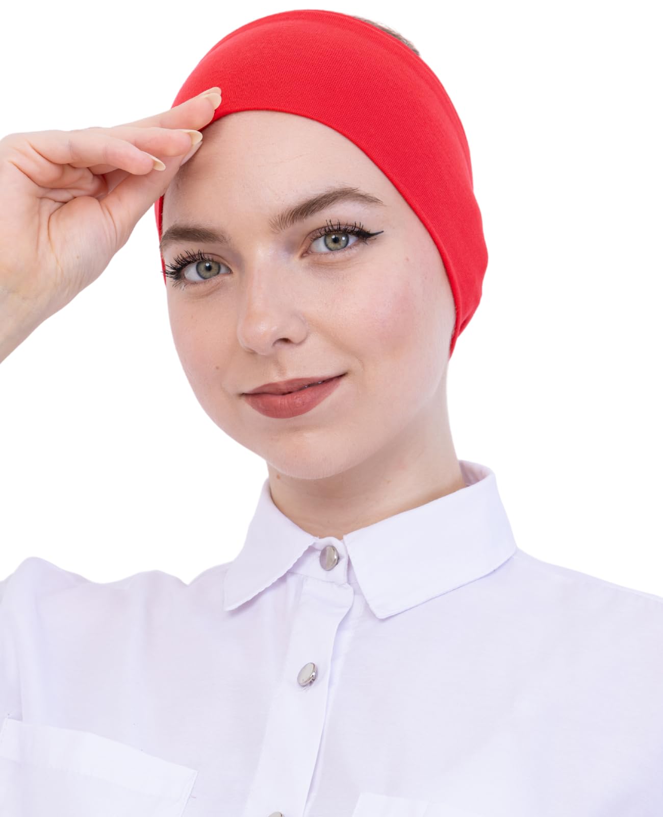 Prien Women Cotton Hijab Cap, Stretchy Head Cover, Pre-Sewn Inner Muslim Scarf Undercap, Non Slip Headband for Daily Wear