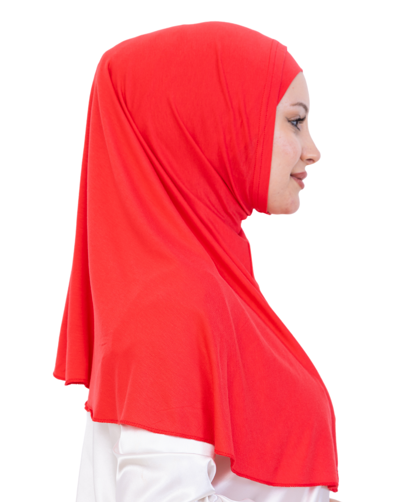 Instant Hijab With Cap Non Pleated - Brink Pink
