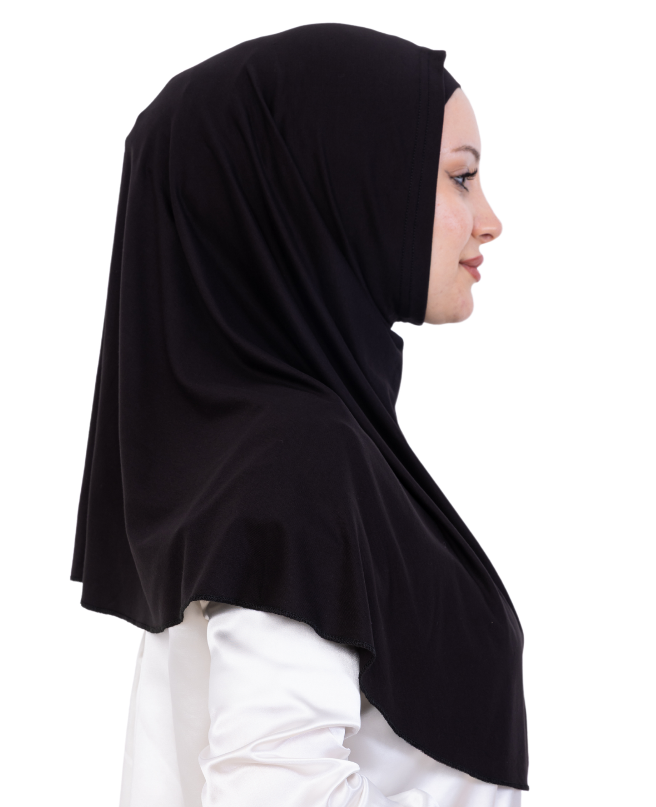 Instant Hijab With Cap Non Pleated - Black