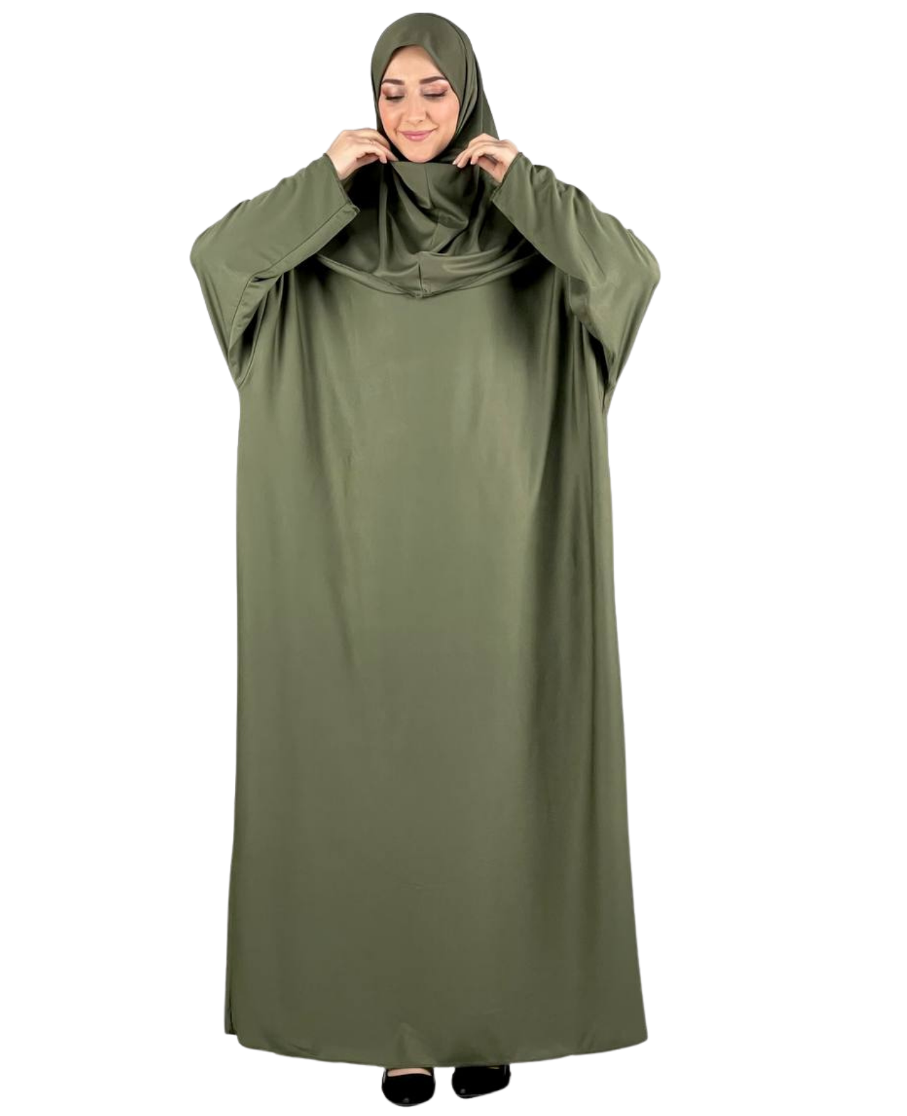 Women Prayers Clothes with Hijab Muslim Outfits Long Robe Abaya Turkish Islamic Dresses Dubai Kaftan with Rosary