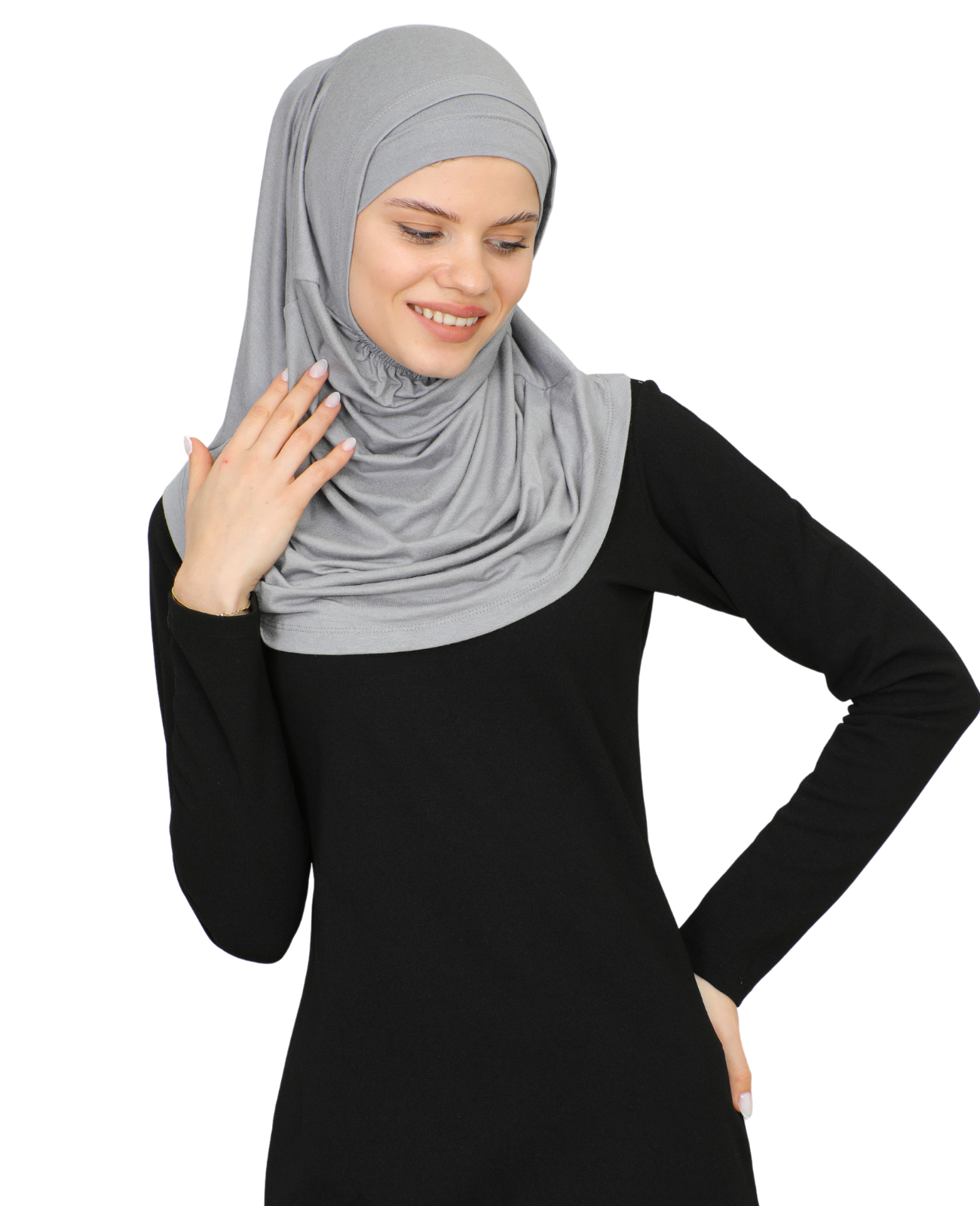 Chic Ready To Wear Hijab For Women - Black