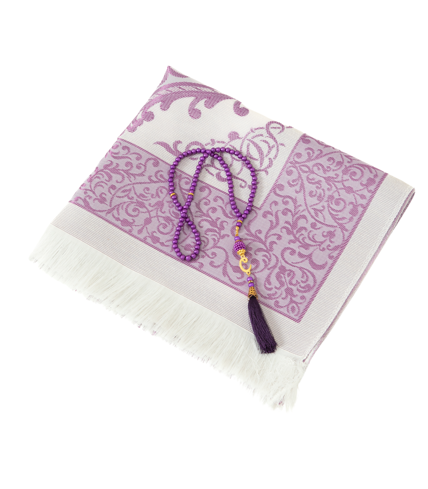 Muslim Prayer Rug With Tasbih For Islamic Gifts, Portable Islam Gift Box