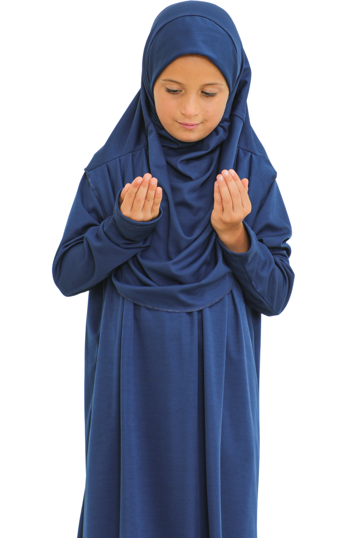 Kids Prayer Dress Muslim Clothes for Girls Long Sleeve Abaya with Hijab Two Piece Maxi Islamic Set Scarf Kaftan Jilbab