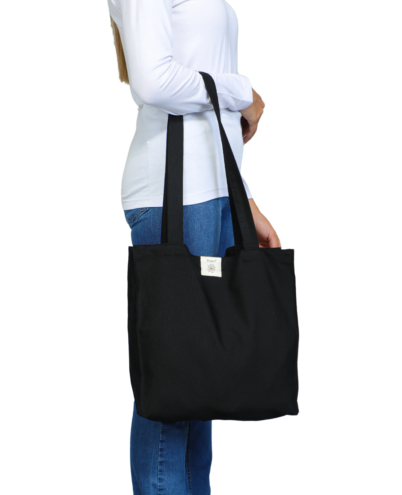 Cotton Tote Bag for Women - Black