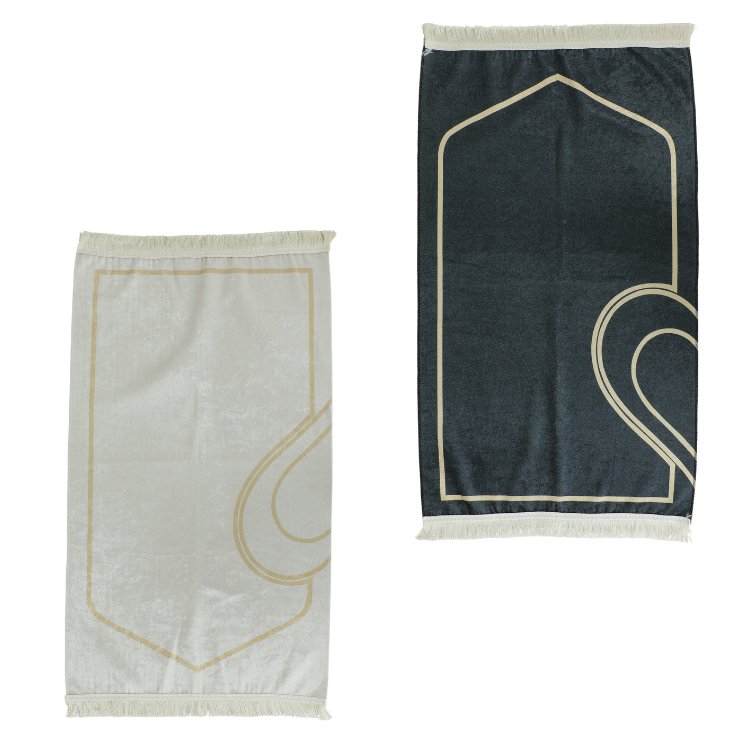 Two Pieces Prayer Rug with Tasbih for Couples