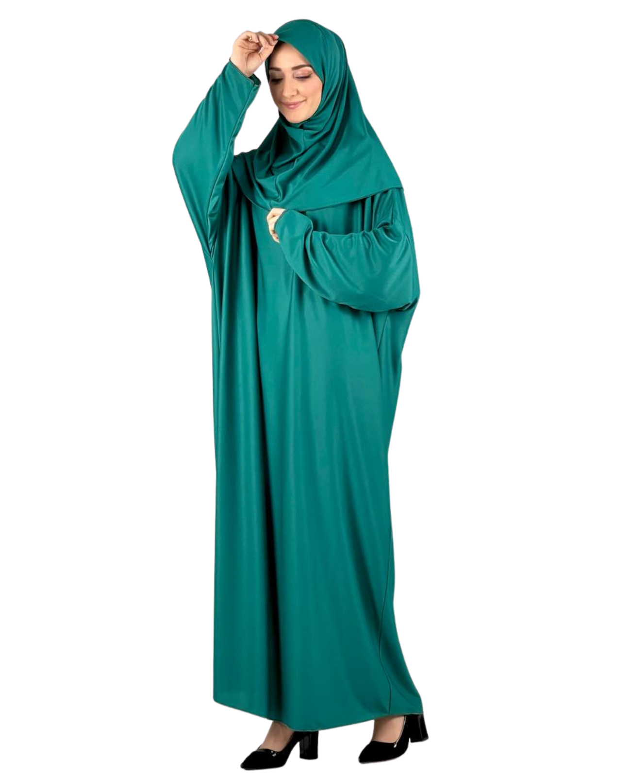 Women Prayers Clothes with Hijab Muslim Outfits Long Robe Abaya Turkish Islamic Dresses Dubai Kaftan with Rosary