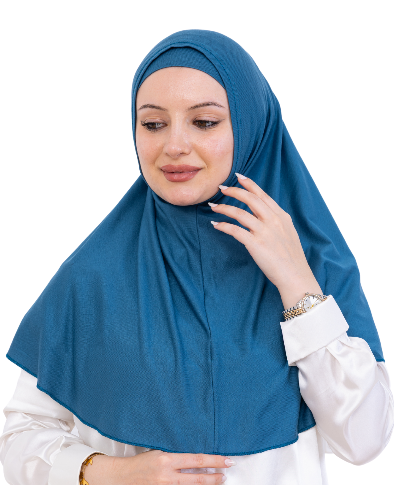 Instant Hijab With Cap Non Pleated - Black