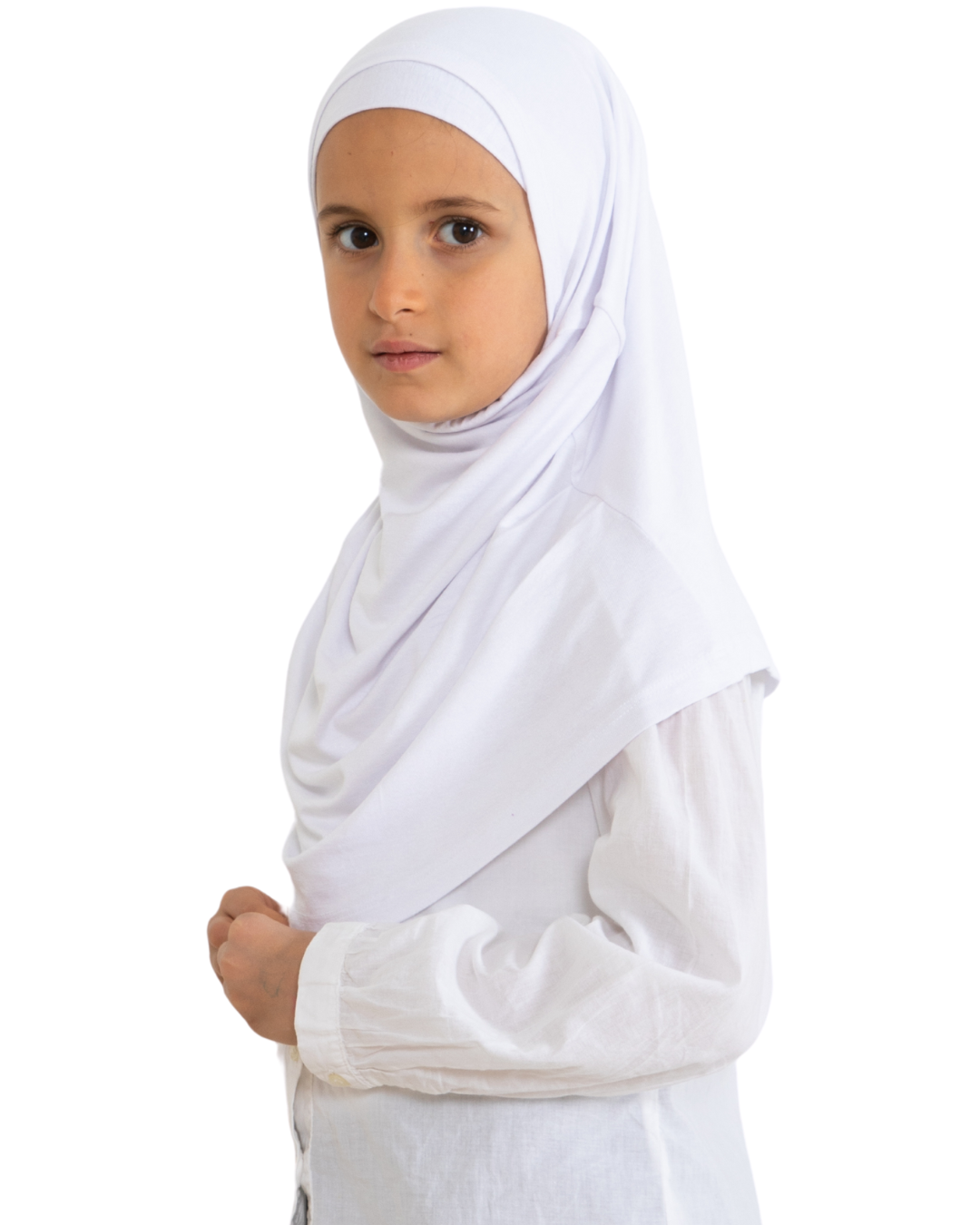 Easy To Wear Hijab For Girls - White