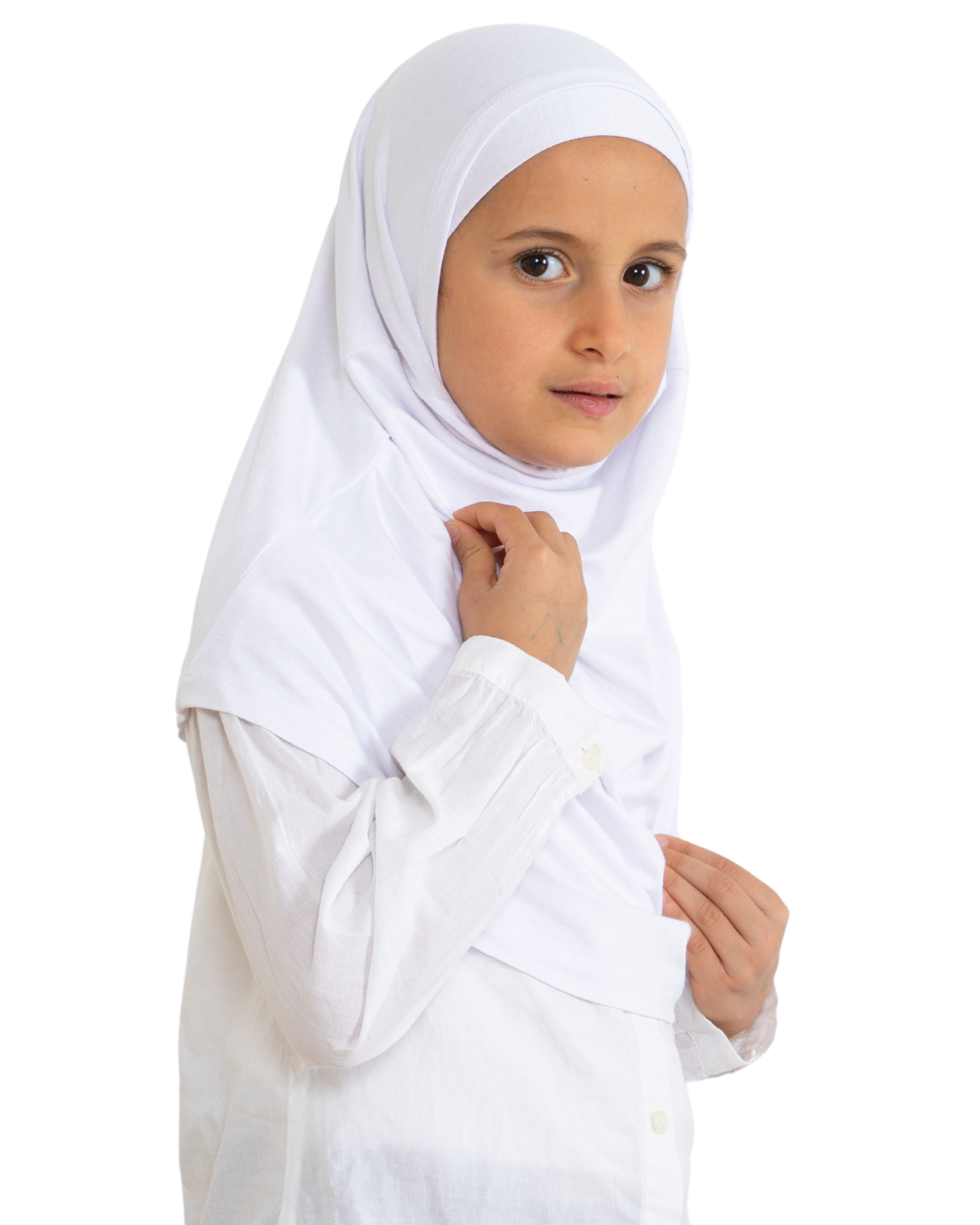 Easy To Wear Hijab For Girls - White