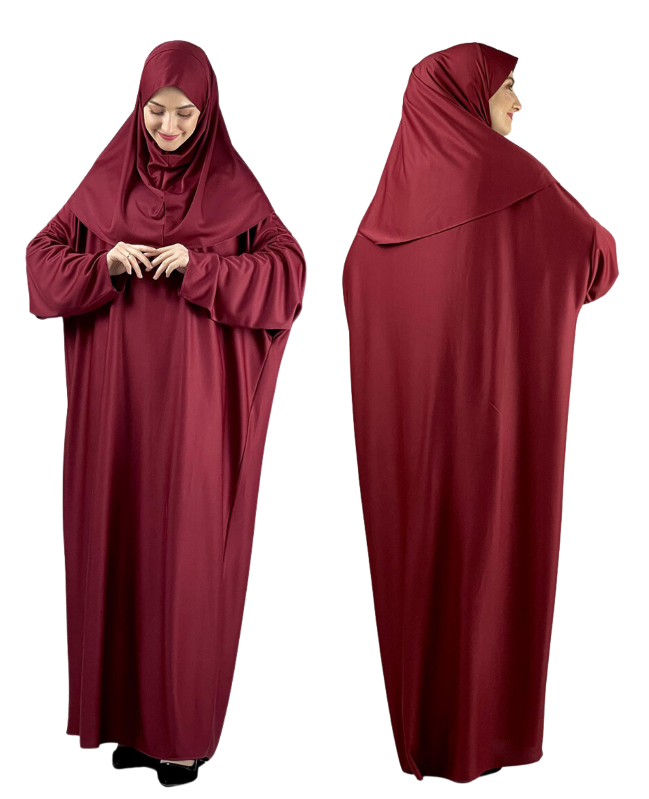 Women Prayers Clothes with Hijab Muslim Outfits Long Robe Abaya Turkish Islamic Dresses Dubai Kaftan with Rosary